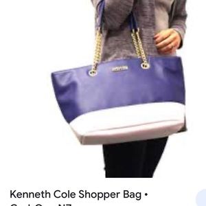Kenneth Cole, faux  leather leather shopper bag